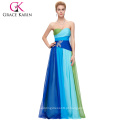 Grace Karin Hot Sale Colorido Strapless Sweetheart Sequins Beaded Long Chiffon gradient color vestido de baile CL6069-1 #